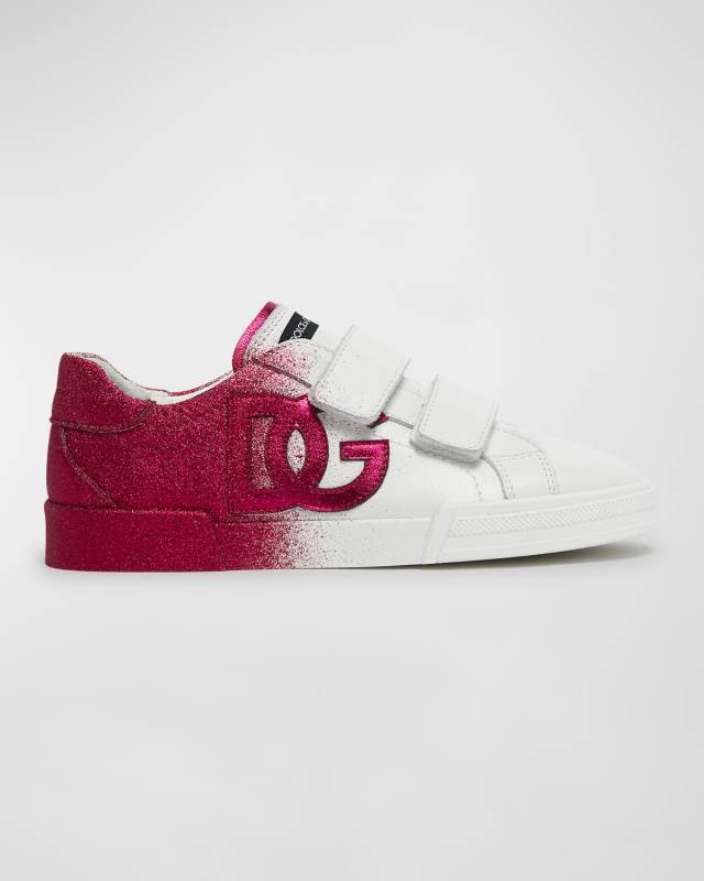 Kid's Maiolica Glitter Logo-Print Sneakers, Toddlers/Kids